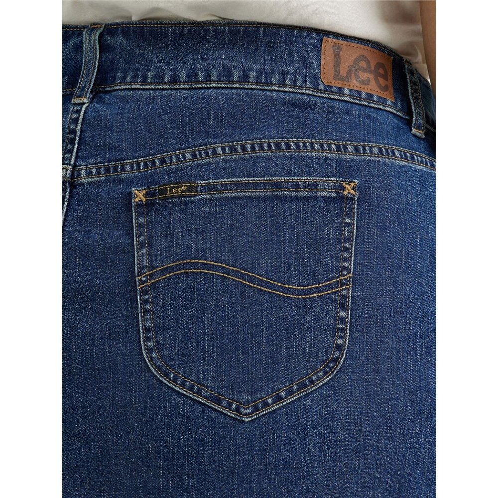 Lee Denim Skort Mid Rise Regular Fit Women’s Plus Size 26W Stretch Hidden Short - Picture 6 of 10